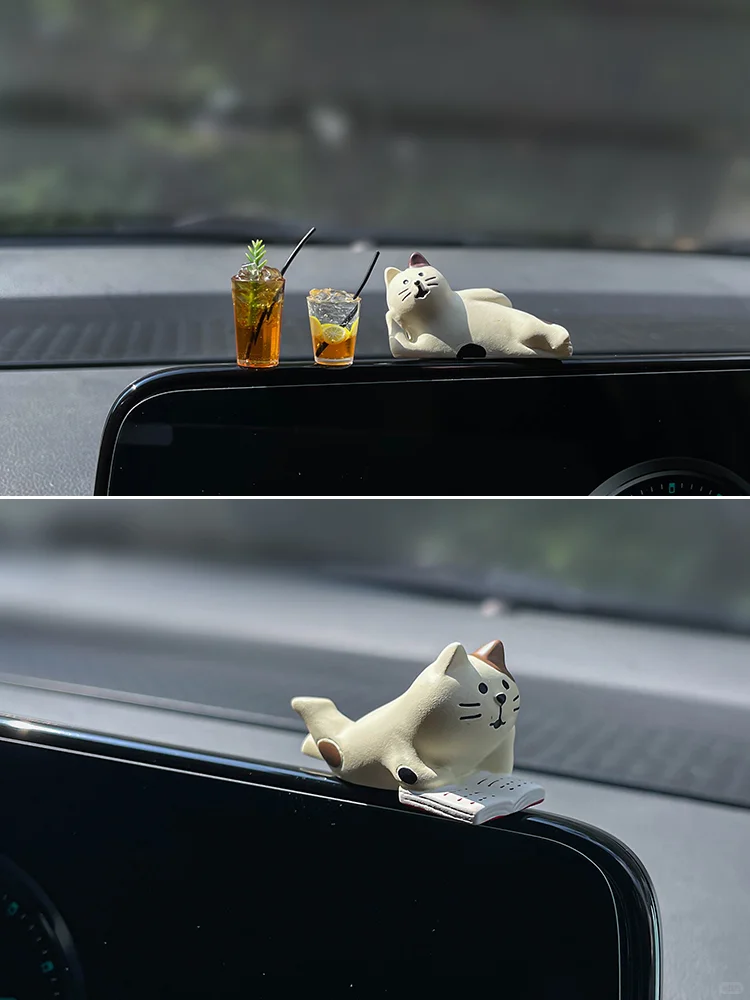 车载猫咪摆件，给爱车加个 “萌宠副驾
