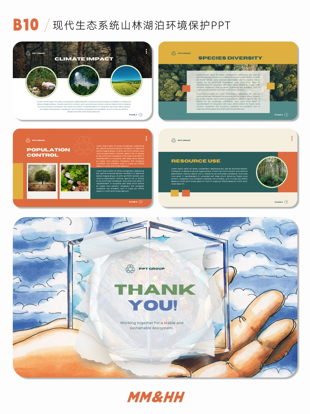 B10. 现代生态系统山林湖泊环境保护PPT