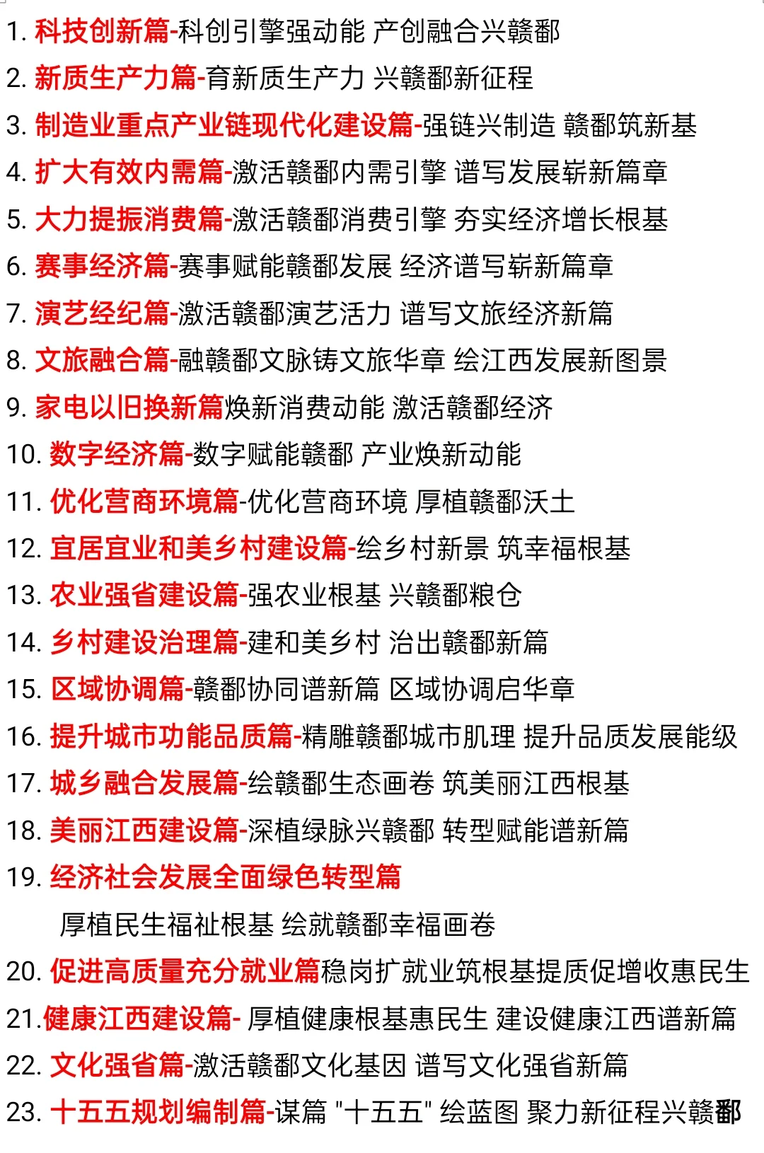 2025年江西遴选热点预测—制造业重点产业链