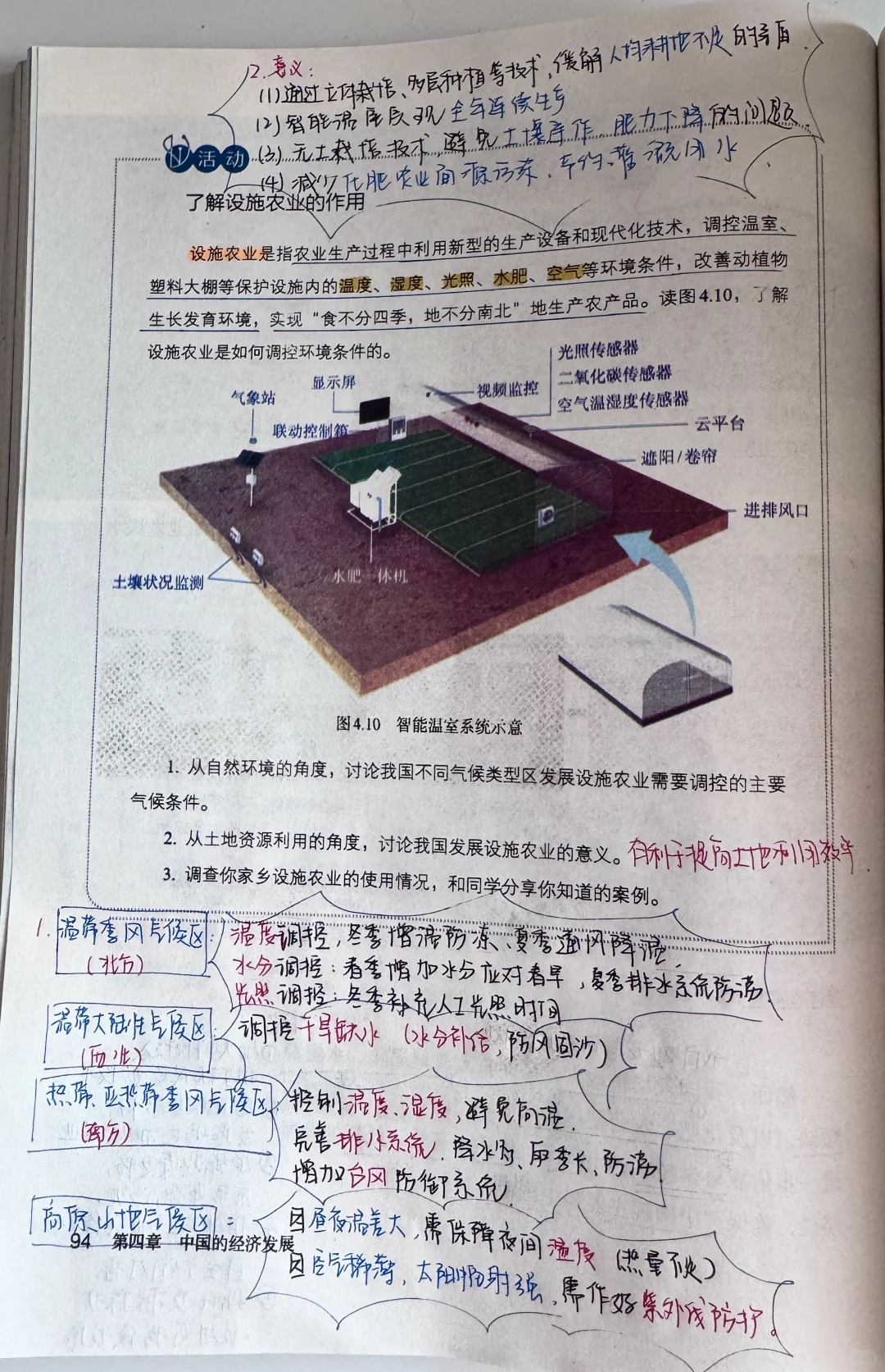 新人教版八上地理〔教材笔记〕4.1农业