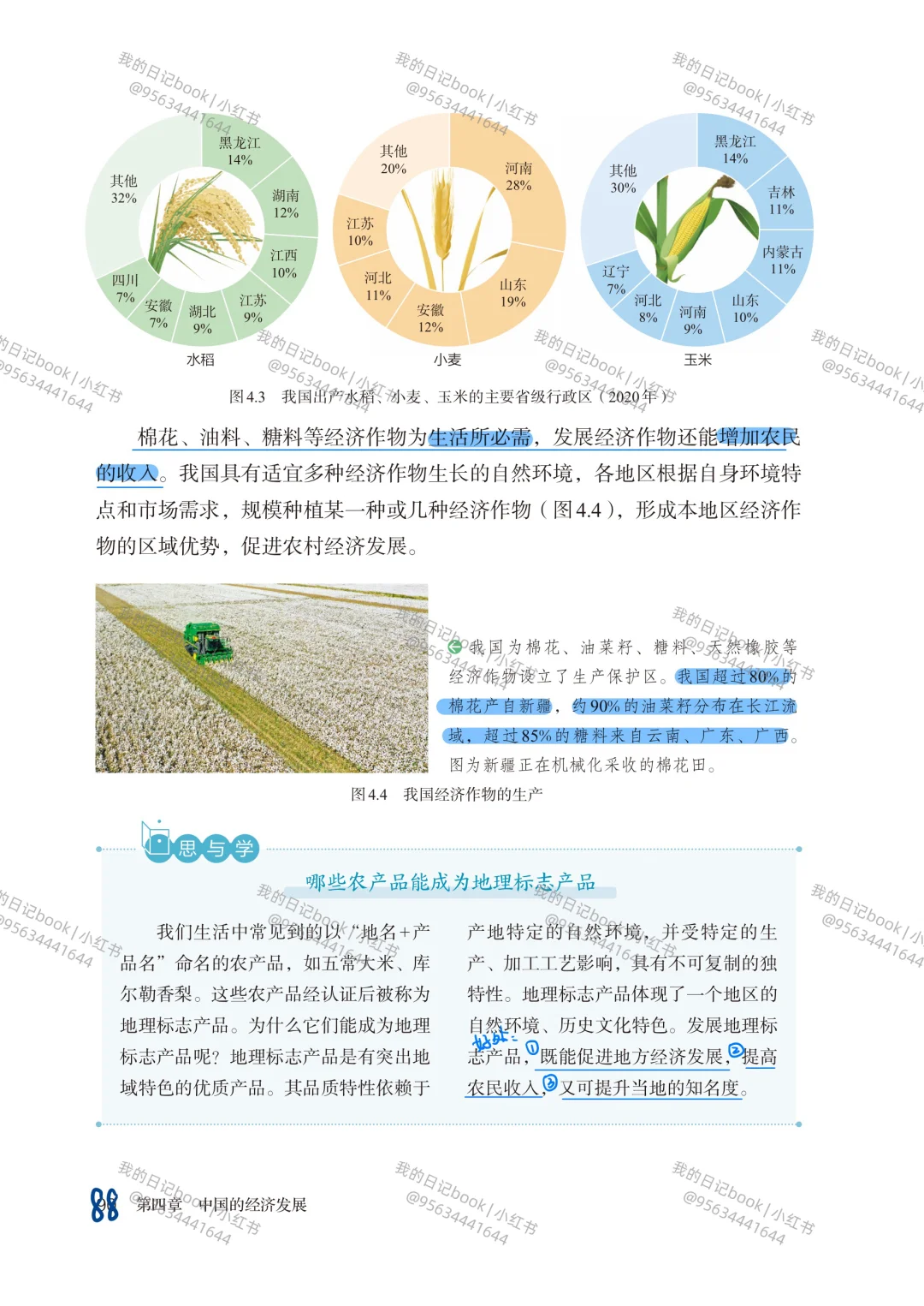 新人教版八上第四章第一节农业