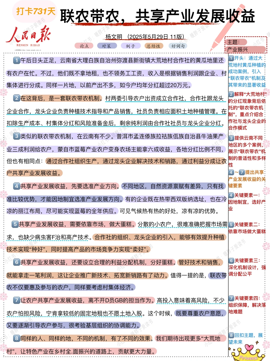 人民日报｜联农带农，共享产业发展收益‼️