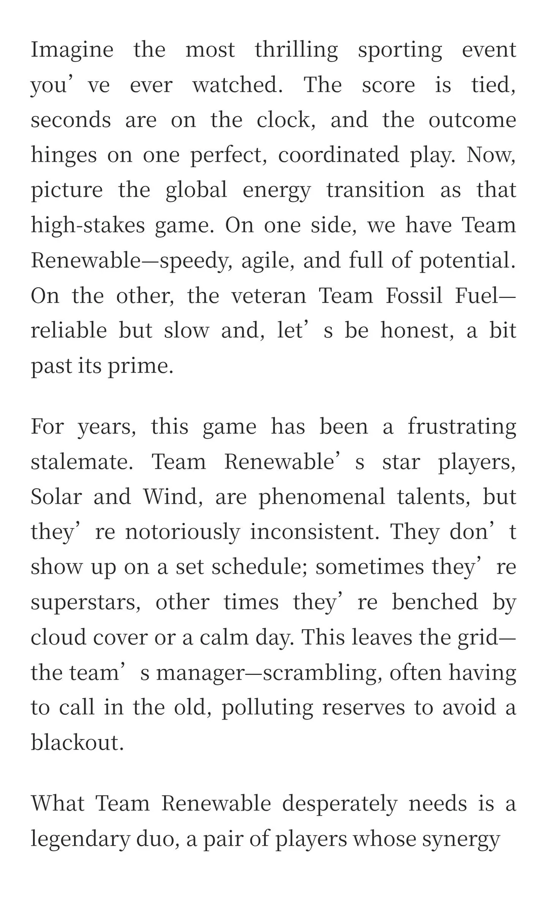 The Ultimate Power Play?