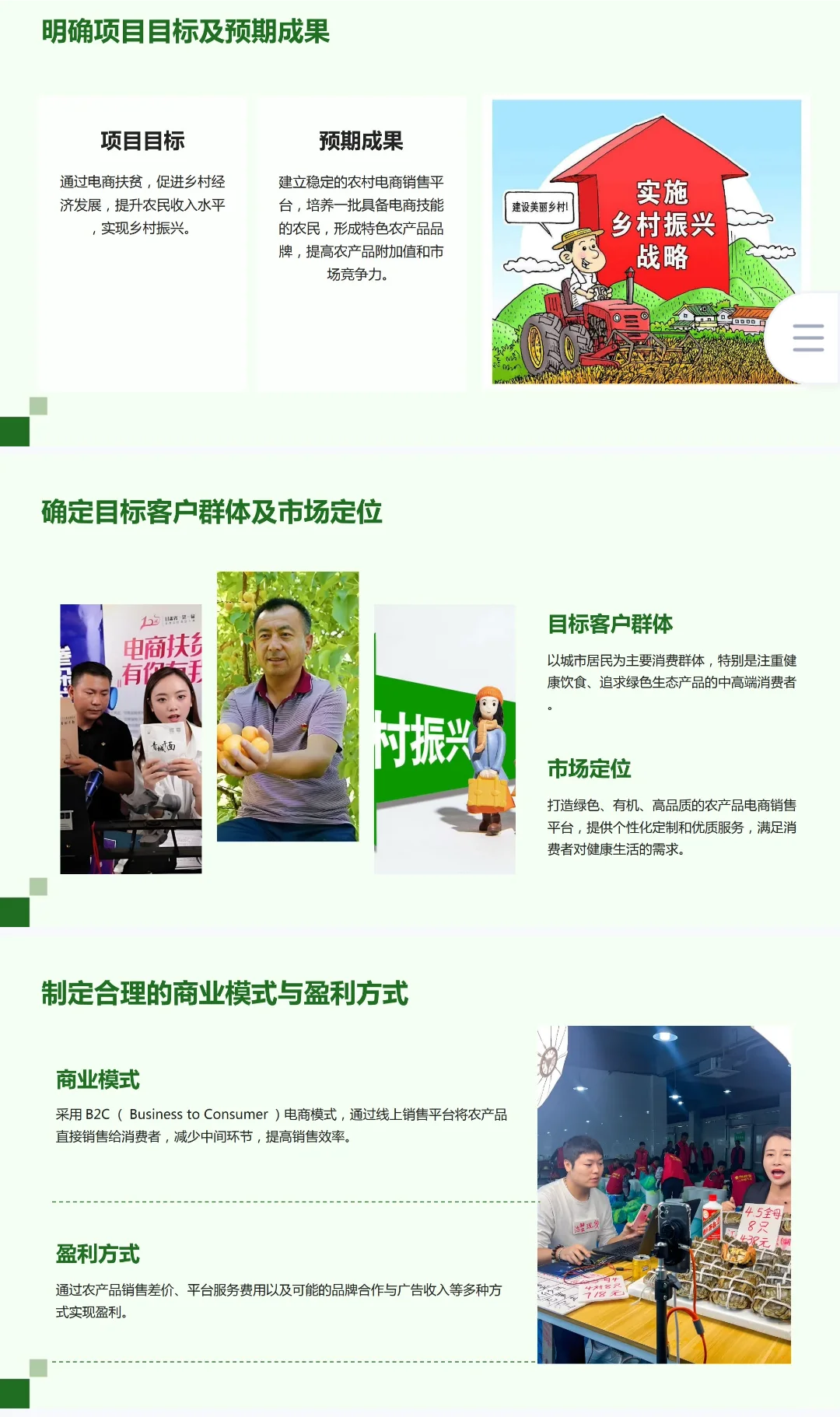 乡村振兴《农村电商扶贫项目》创业计划书