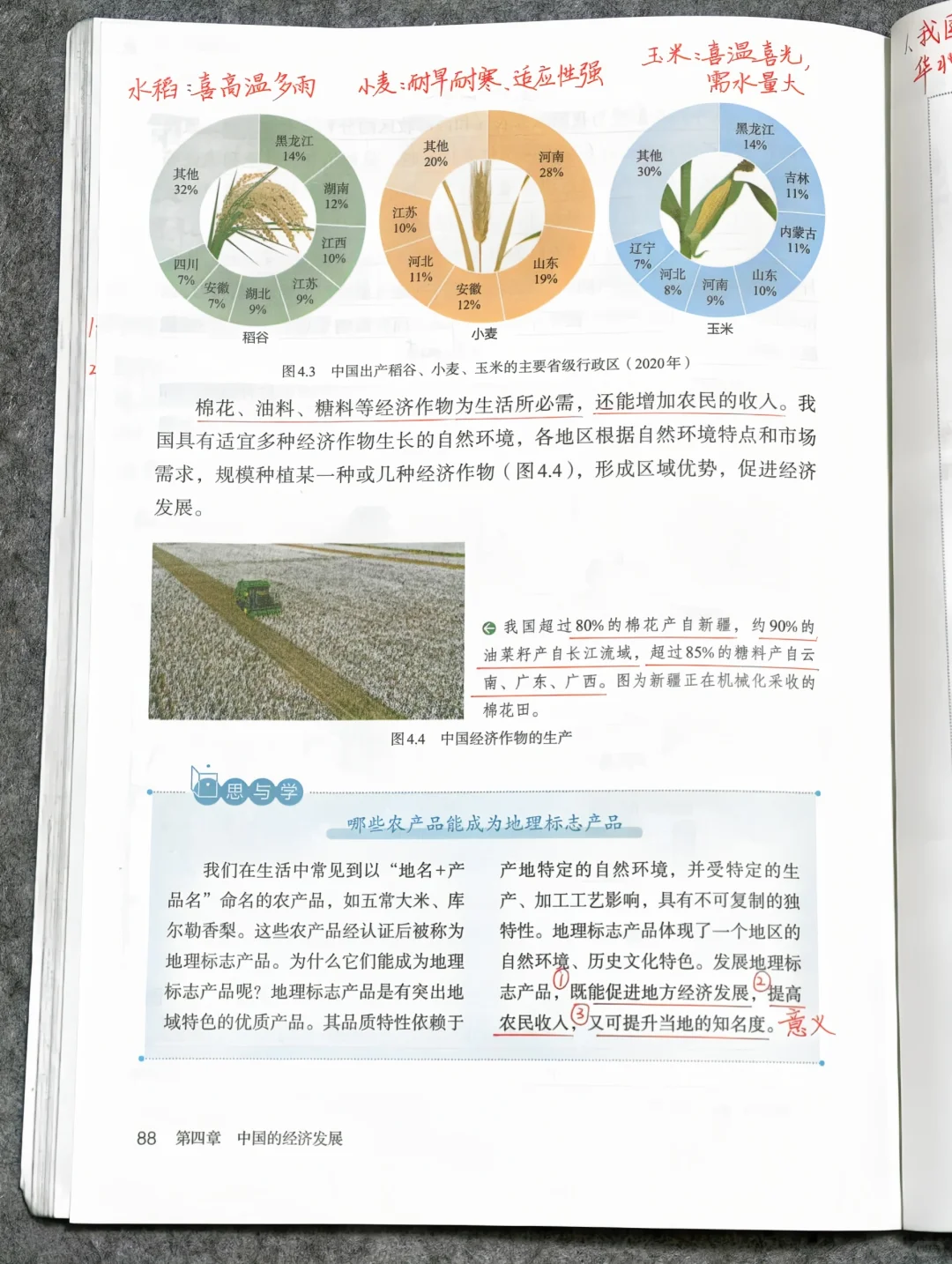 2025新教材人教版八上地理《农业》