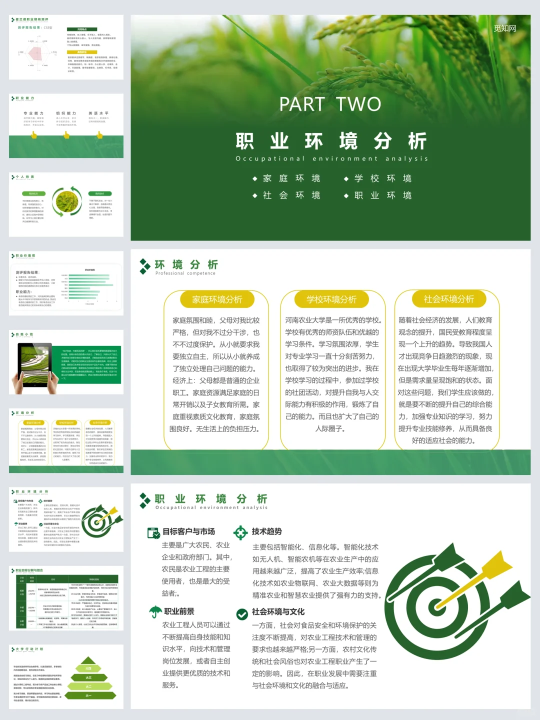 农业工程专业～职业生涯规划