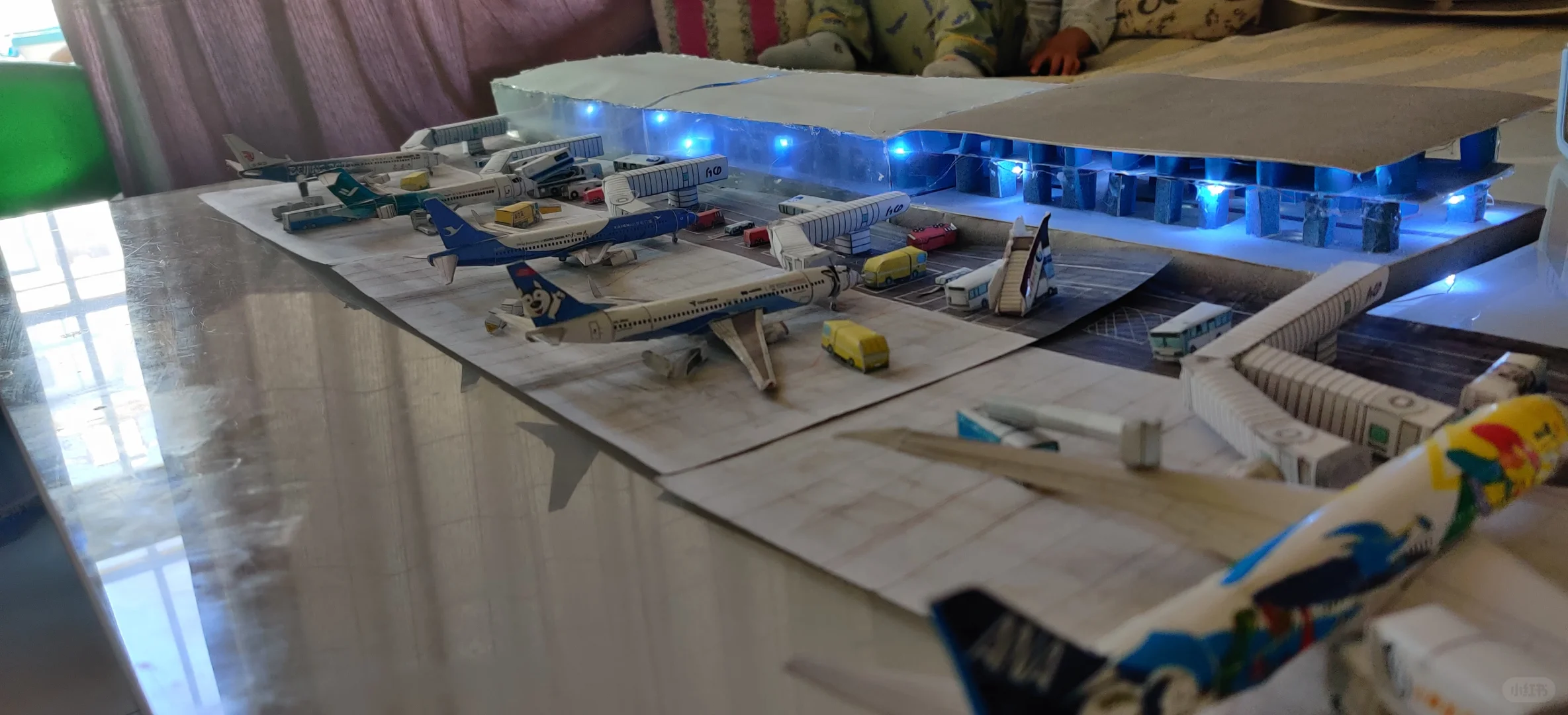 机场纸模型半成品