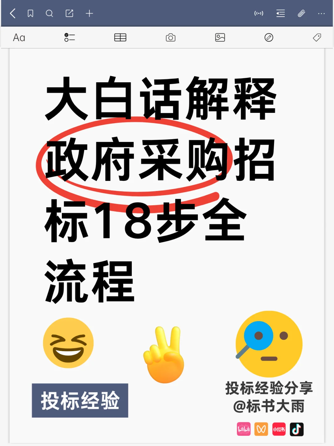 大白话解释政府采购招标18步全流程