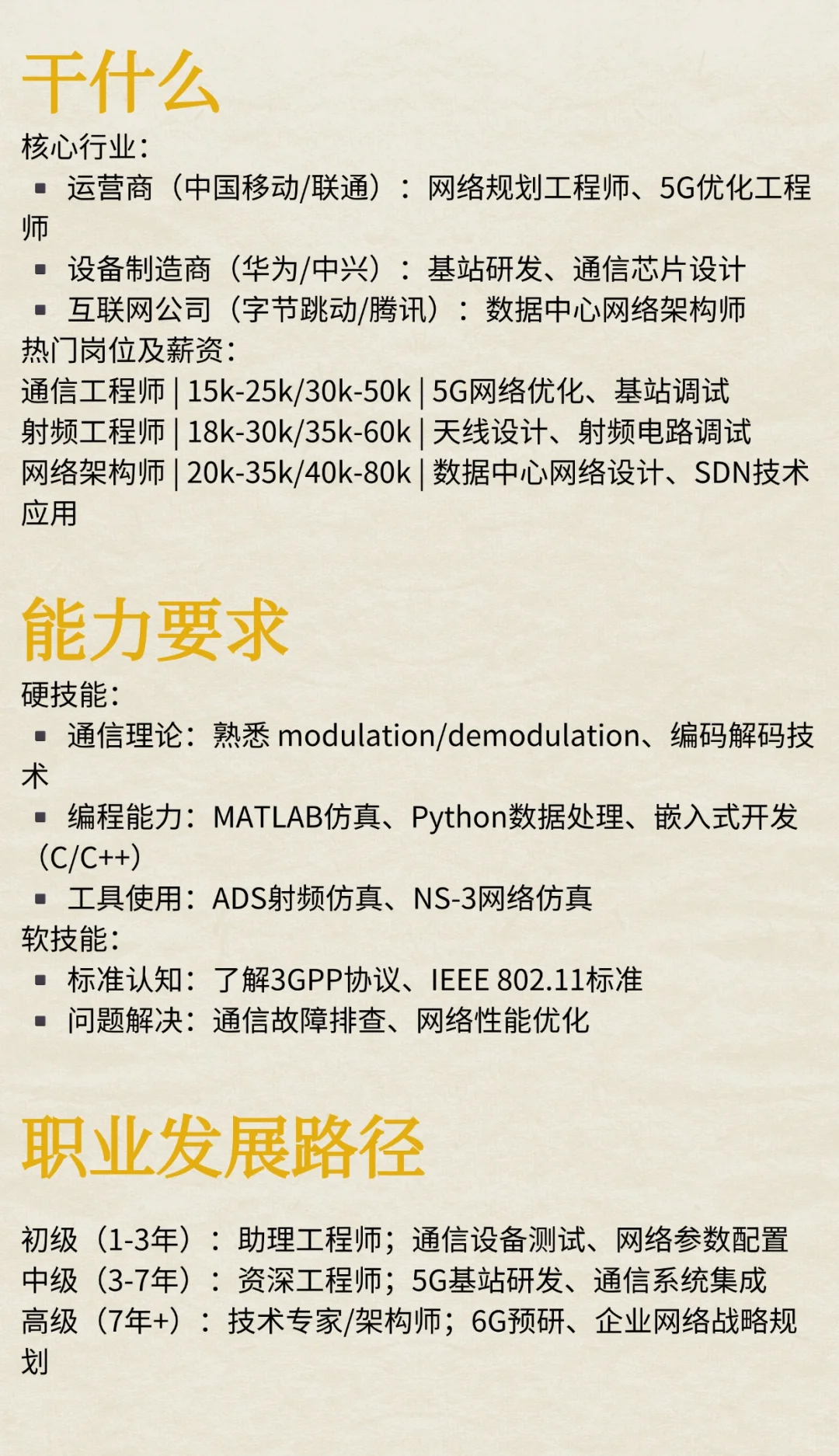 通信工程:5G/6G背后的“高薪王者”