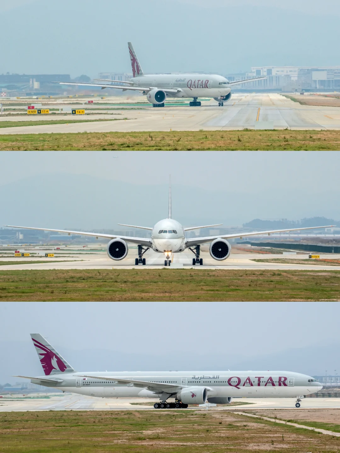 自带微笑的卡塔尔B777-300ER✈️