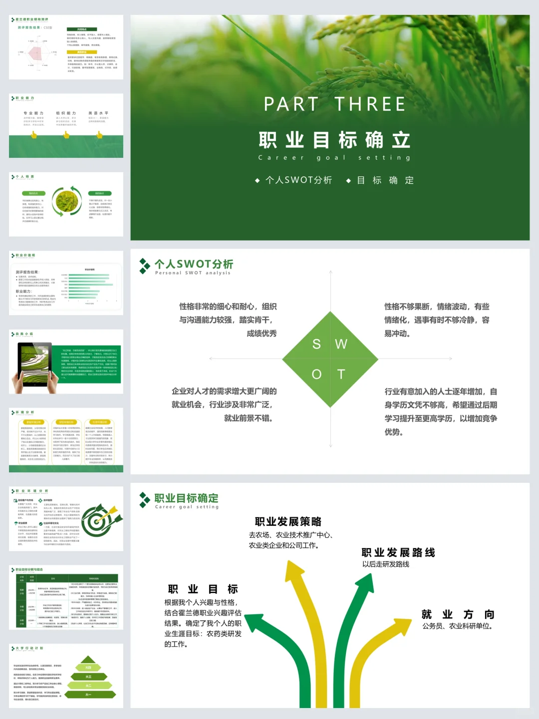 农业工程专业～职业生涯规划