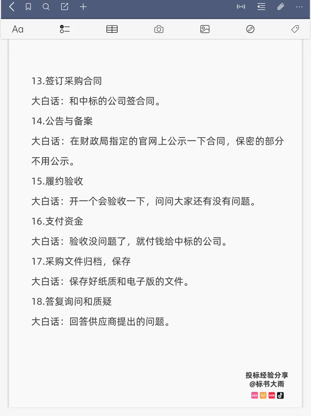 大白话解释政府采购招标18步全流程