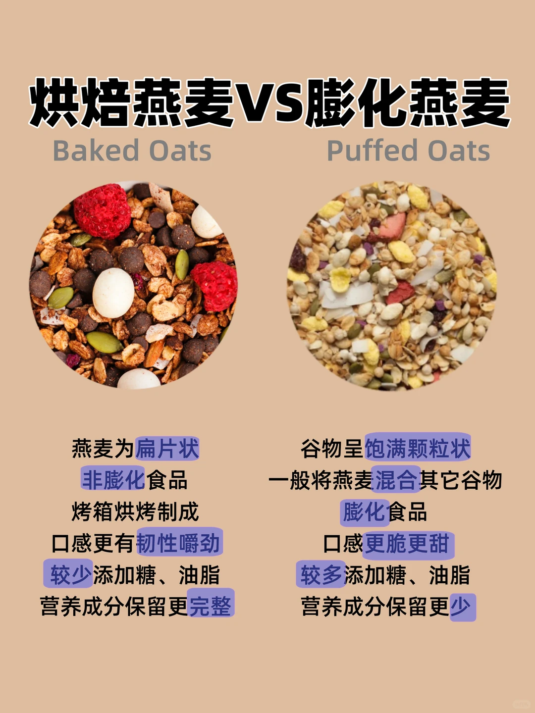 烘焙燕麦 vs 膨化燕麦 ｜怎么挑更健康？