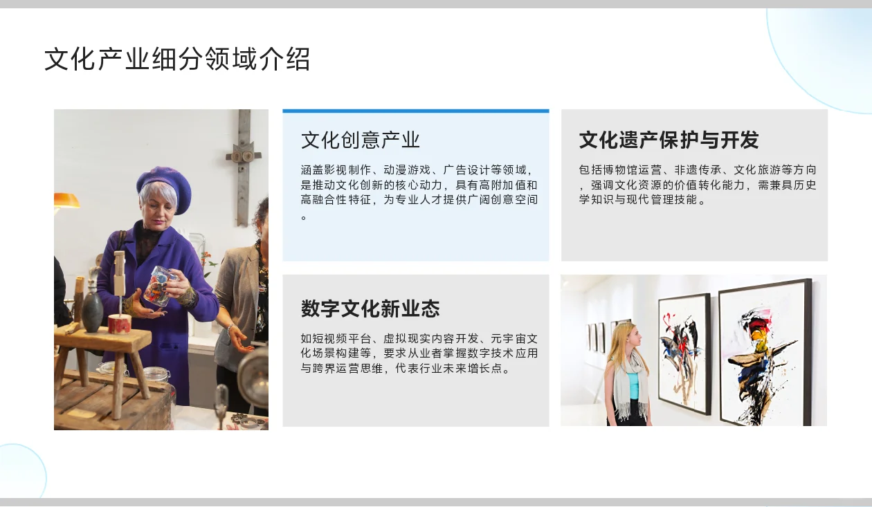 文化产业管理职业生涯规划书word+PPT