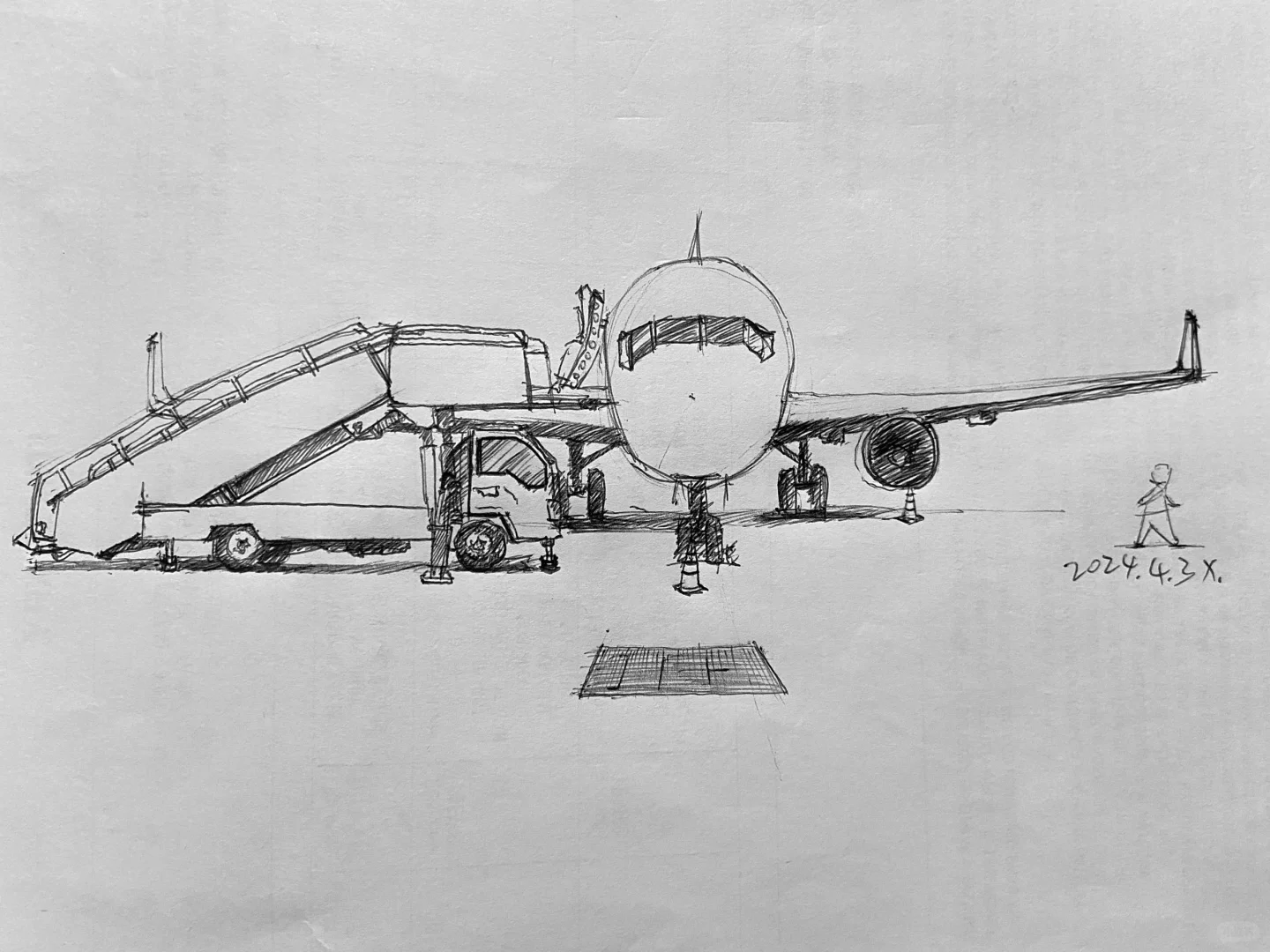 航空物流｜速写机坪上波音737-800