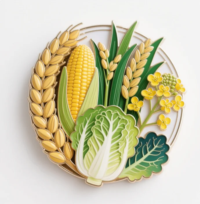 [设计]农作物丰收徽章，感受满满的收获喜悦