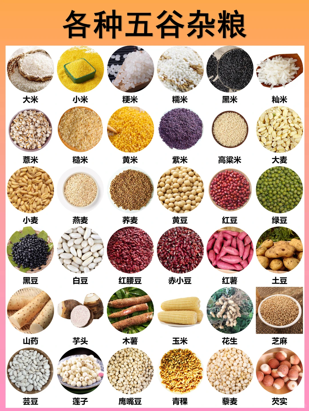 五谷杂粮有哪些?肯定有你经常吃的