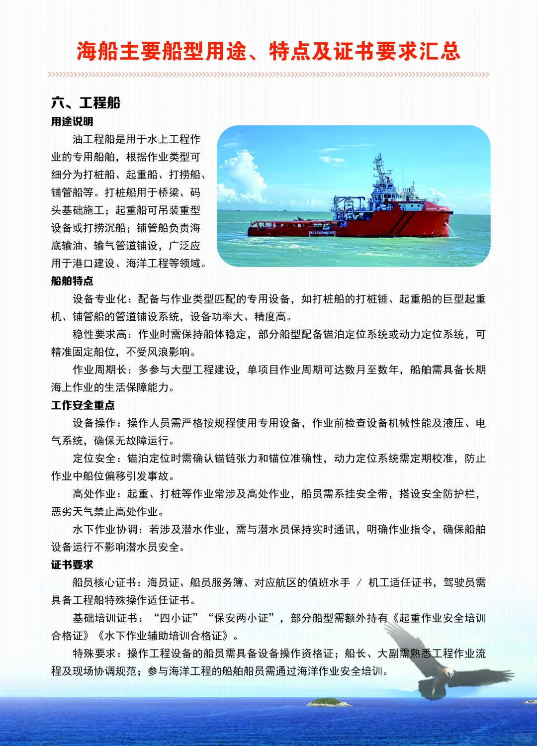 为大家普及一下船舶类型及特点。