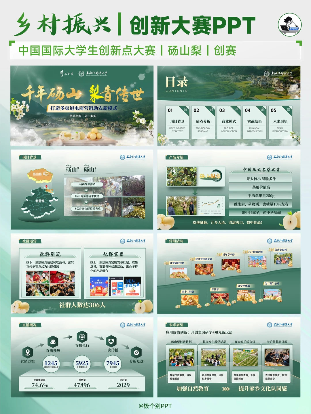 三创赛PPT 果树种植丨电商兴农丨品牌搭建