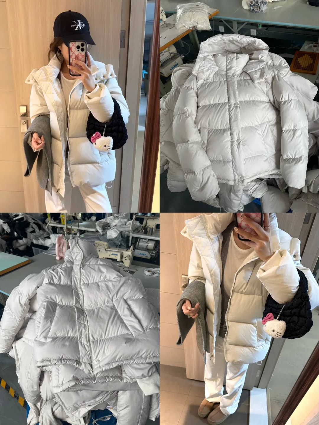 姐妹萌！露系羽绒服工厂实拍live图！快来康康