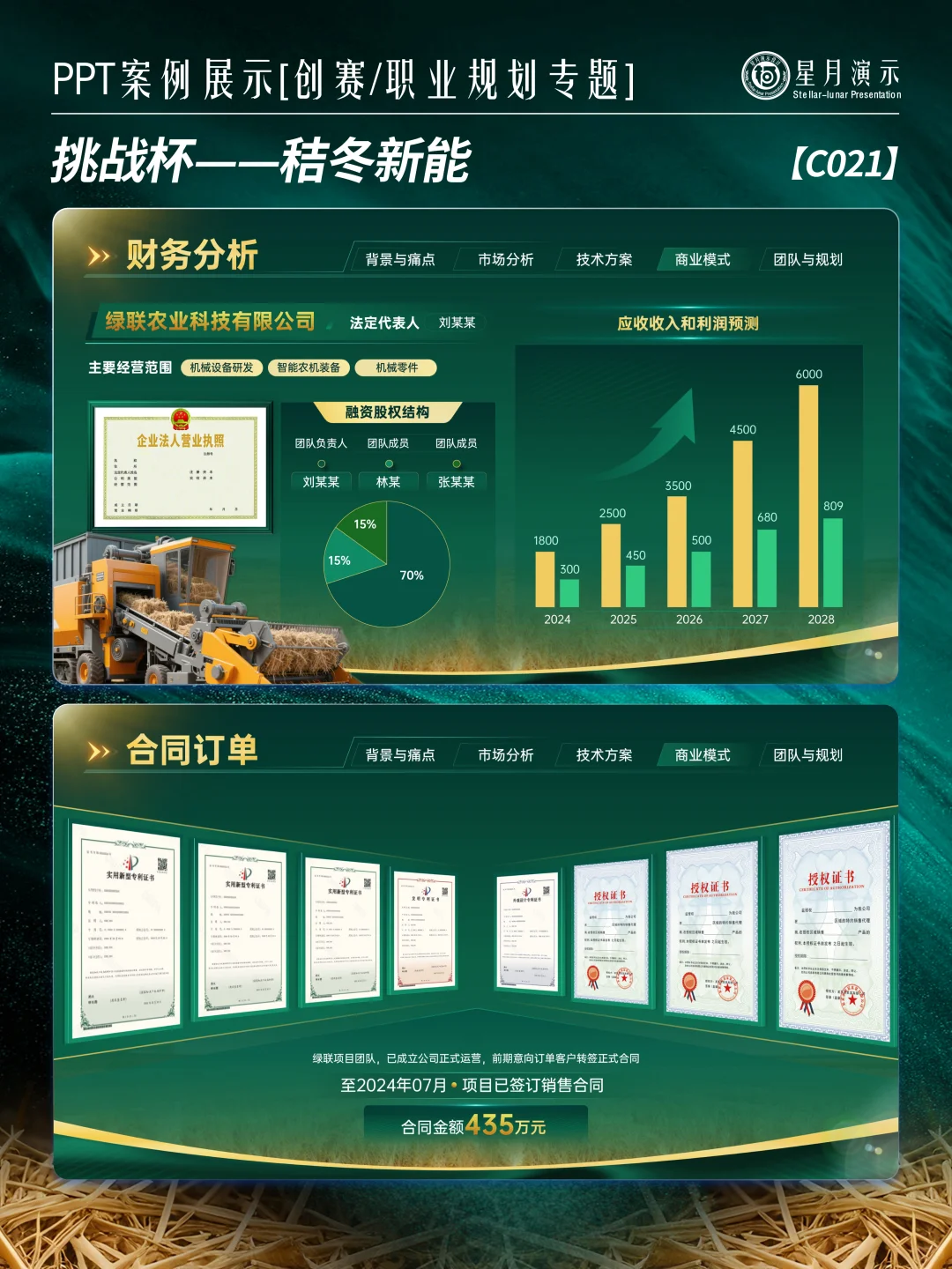 挑战杯PPT｜秸秆变宝模板直接抄 ?♻️