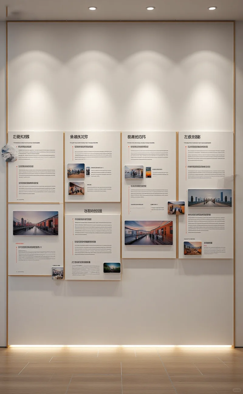 高级简约的企业文化墙设计