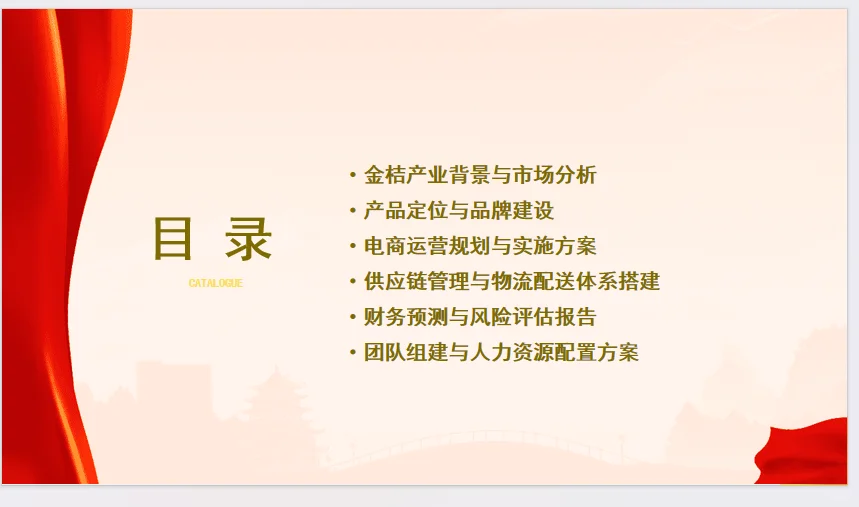 【电商助农融安金桔】商业计划书