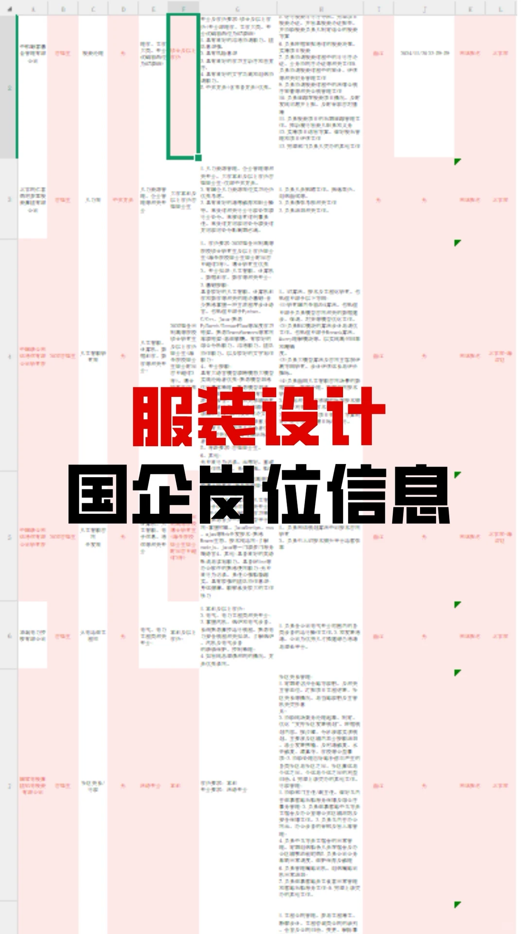 服装设计 国企岗位