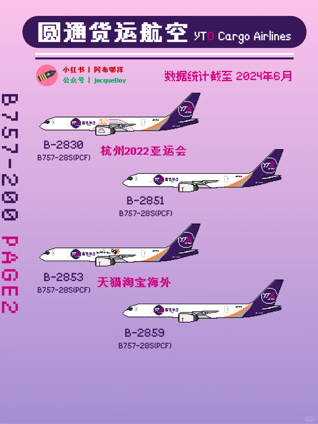 图说飞行｜圆通货运航空机队一览图
