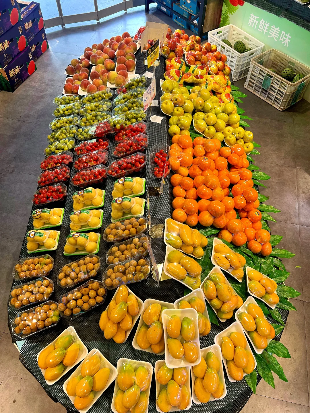 这样的水果陈列你们喜欢吗?
