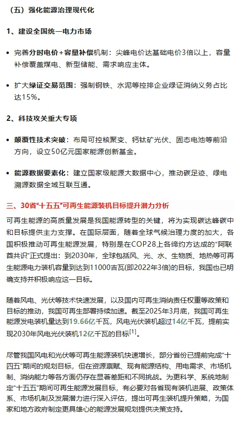 十五五现代能源体系发展规划（2026-2030）