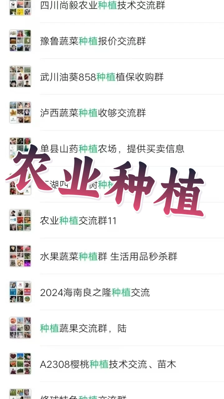 种植户必入！全国农业种植内部交流群大公开