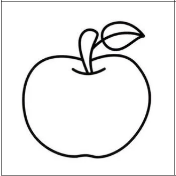 水果类简笔画24张名词认知卡自闭症宝宝益智