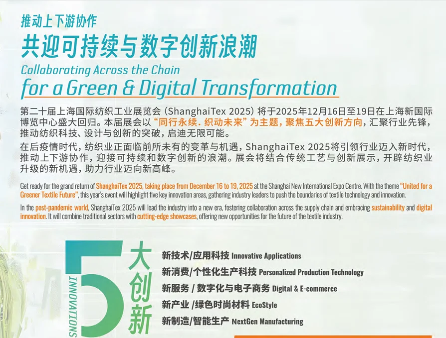 纺织圈大事：纺织工业展览会回归 12.16上海