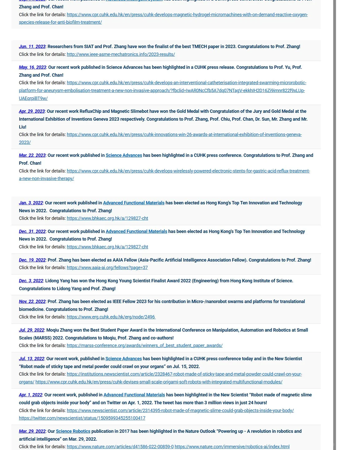 ?香港中文大学|微纳机器人生物医学应用博导捞人