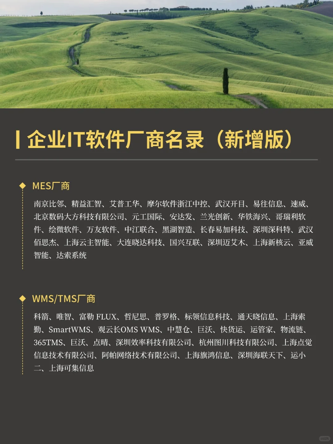 国产IT软件厂商名录更新版！