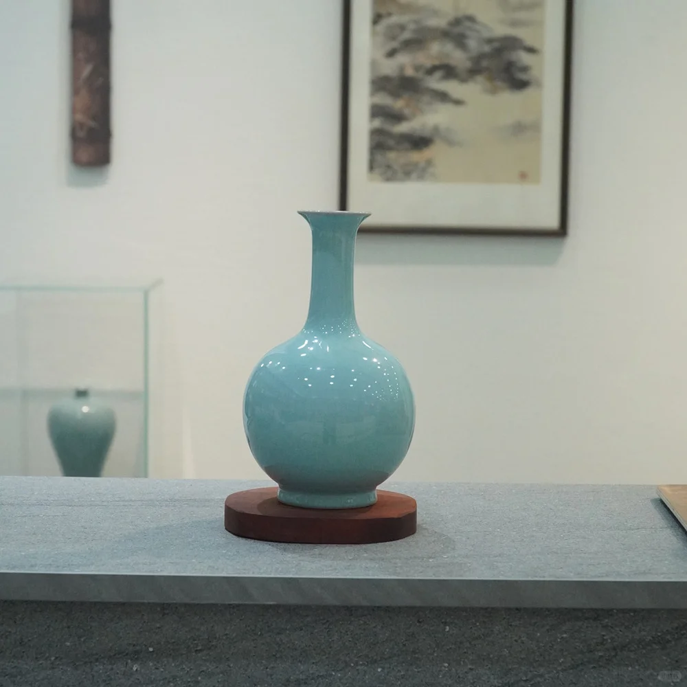 道一汝瓷·天青釉鼓腹瓶