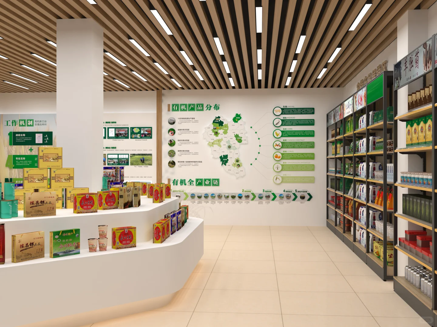 三台有机农特产品展销中心两种方案
