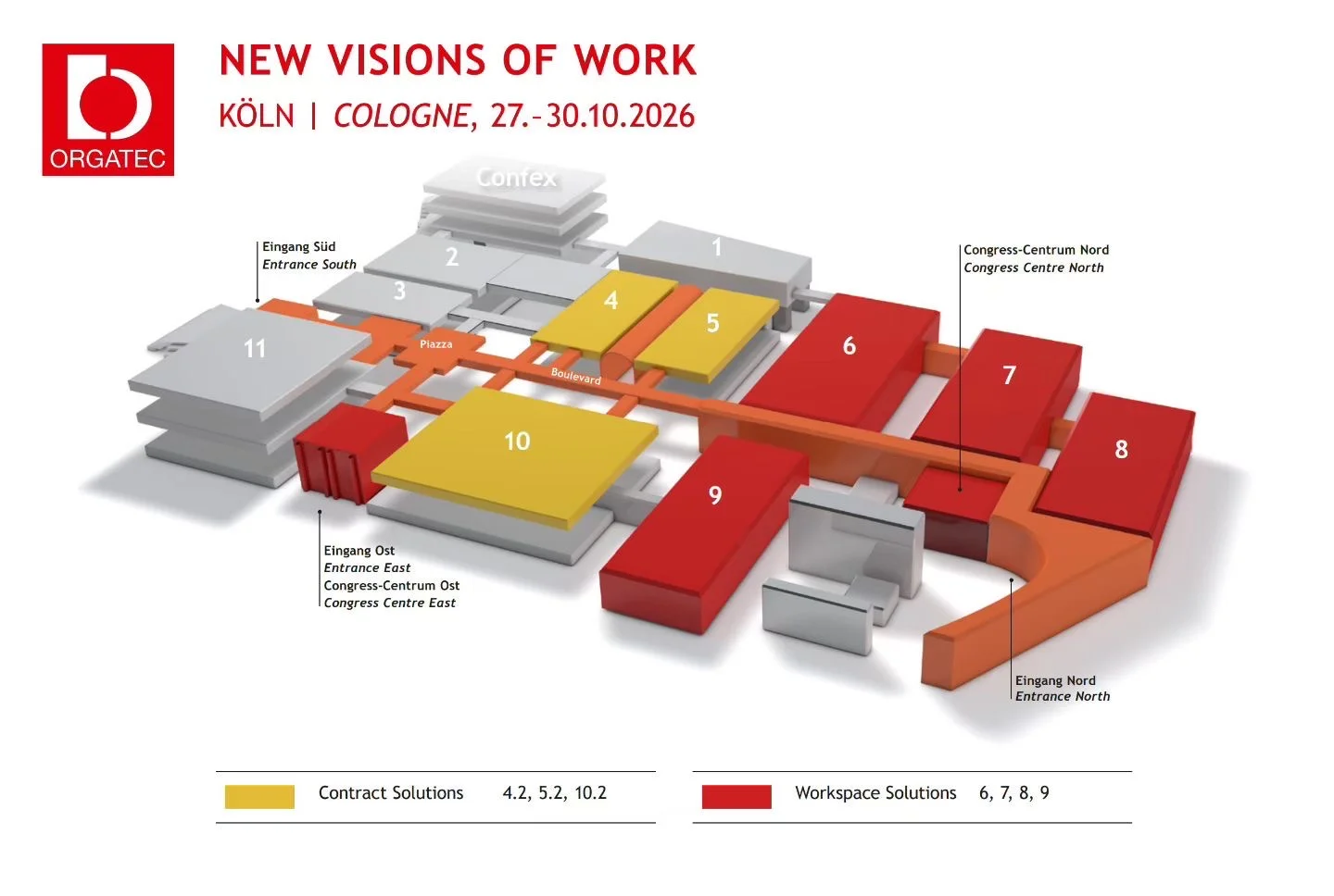 26年10月科隆办公orgatec最新展馆规划已出