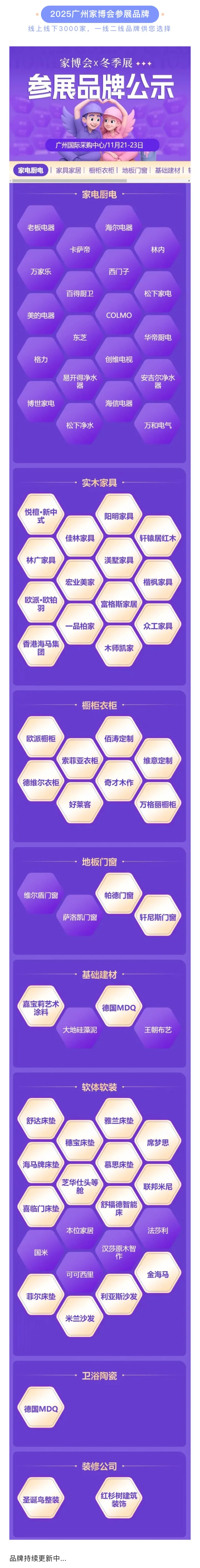 本周五11月21日广州家博会攻略来了，附品牌