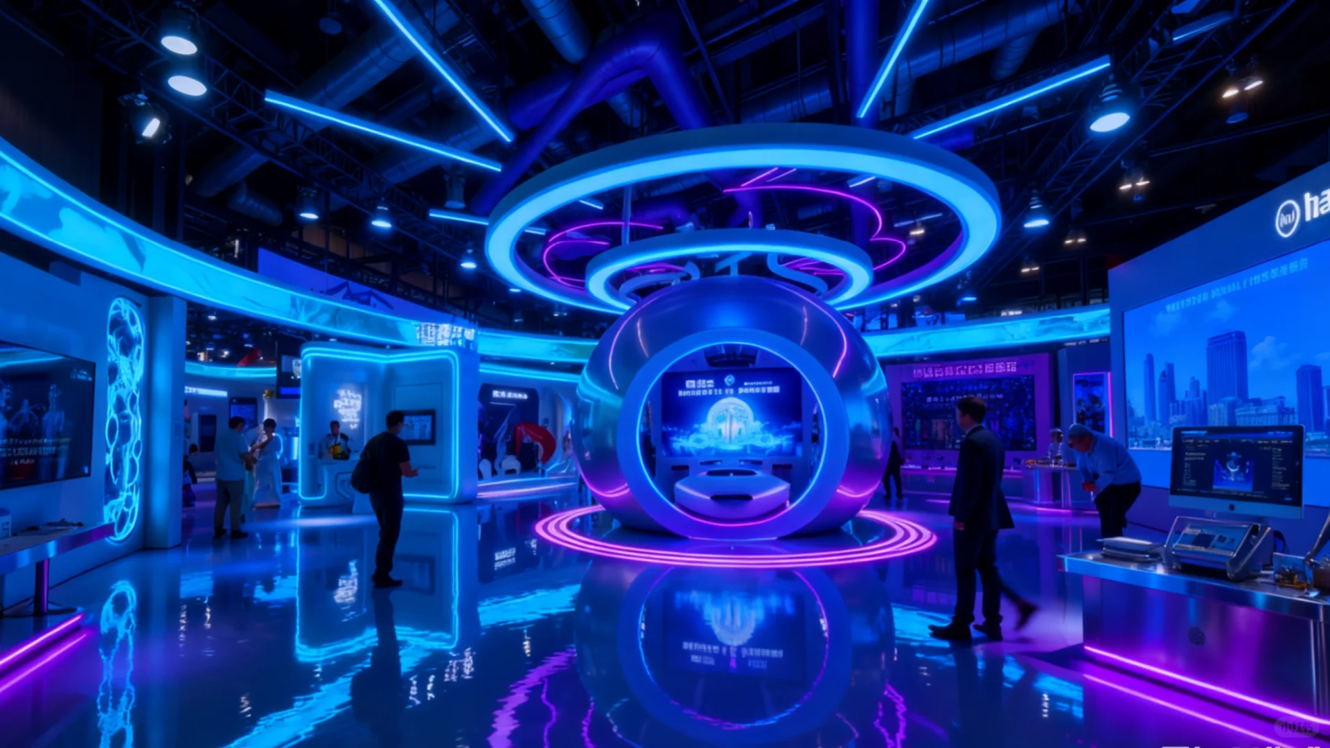 未来感十足的展会设计