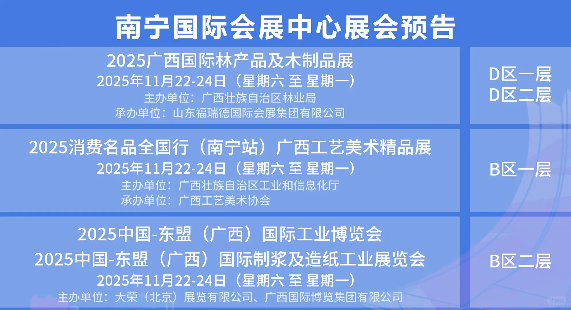 速冲！南宁国际会展中心本周五大展会联动