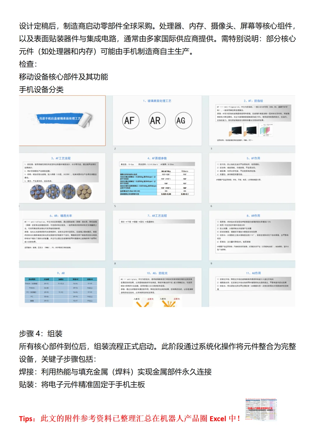 手机生产工艺知识汇总