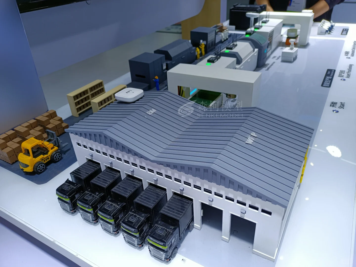 车间生产线场景沙盘模型