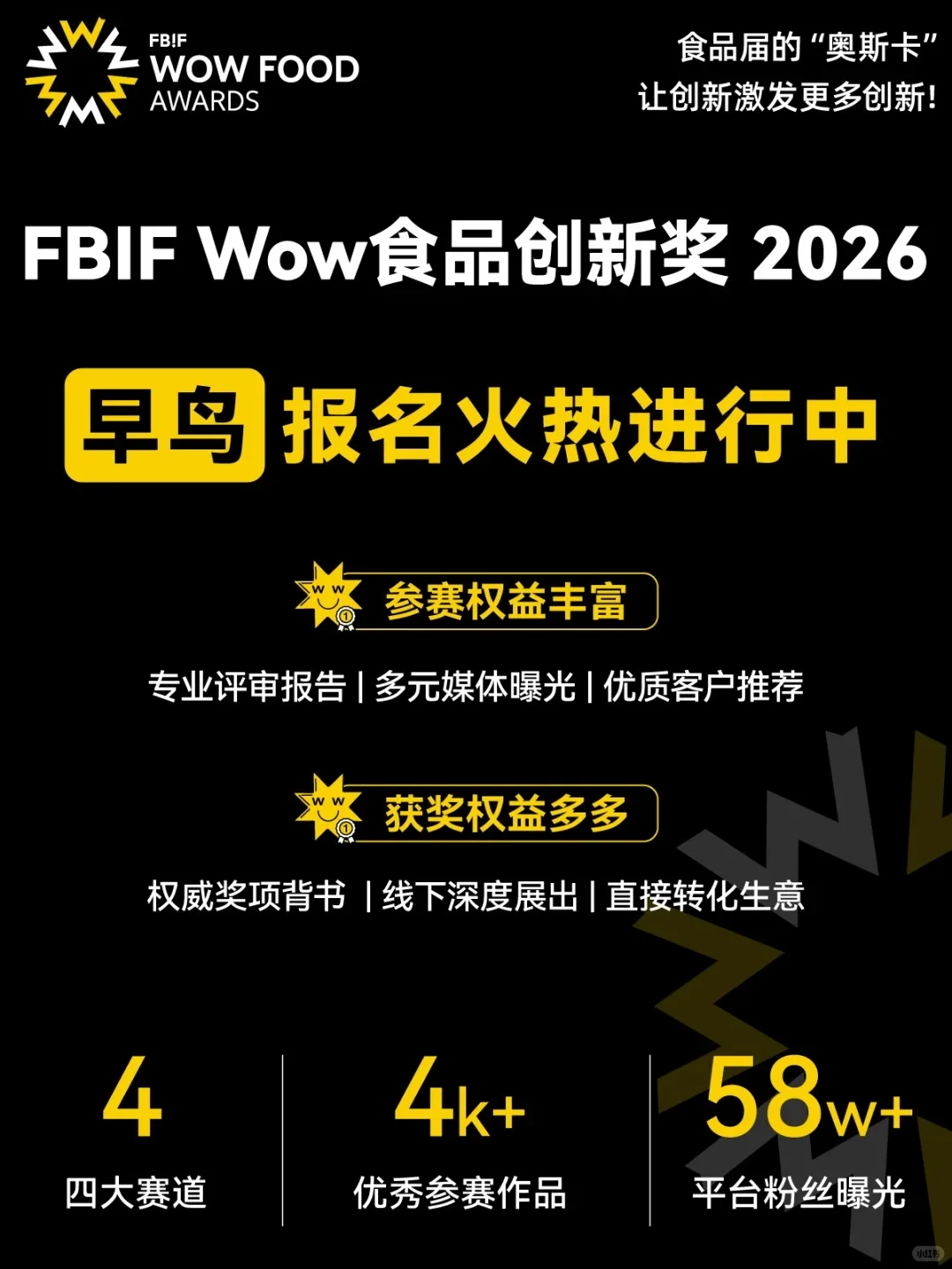 FBIF Wow食品创新奖 2026赛事报名中！