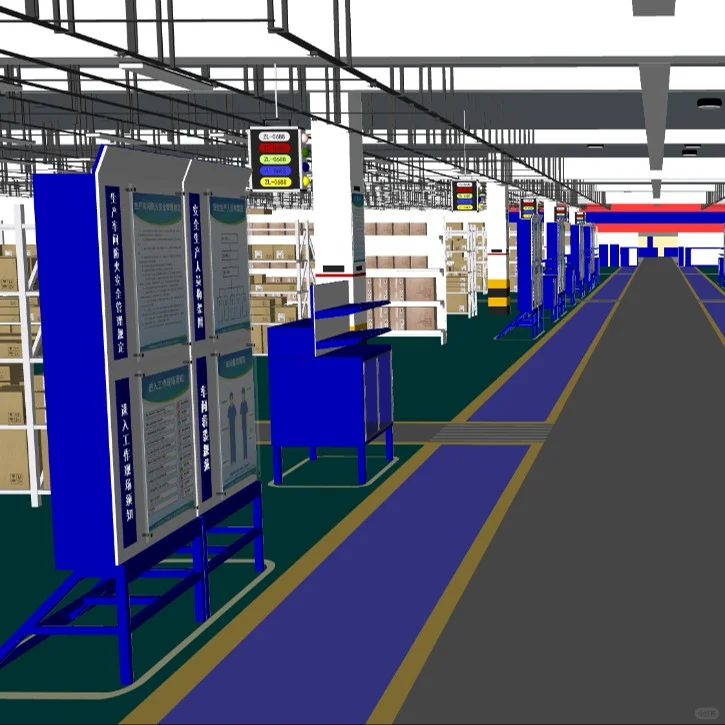 生产车间建模效果图