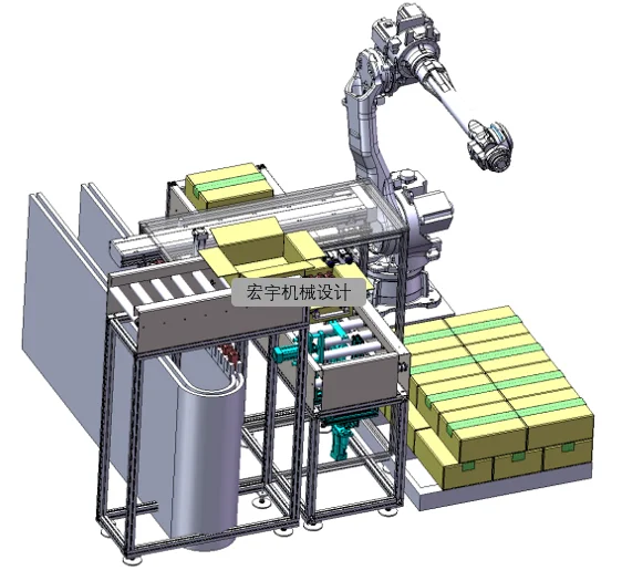 工装-自动拆箱上料输送机构