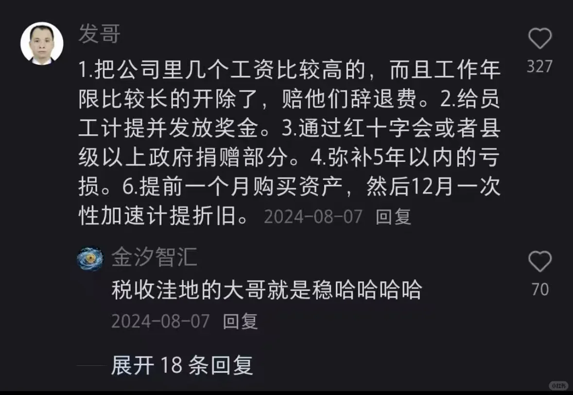 疑似发现财务大佬在评论泄漏的合理避税邪修
