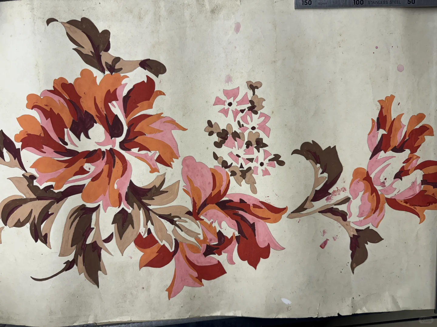 你家有这个床单吗|珍贵70年代床单纹样手稿