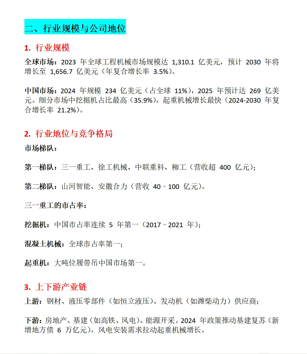 三一重工综合分析